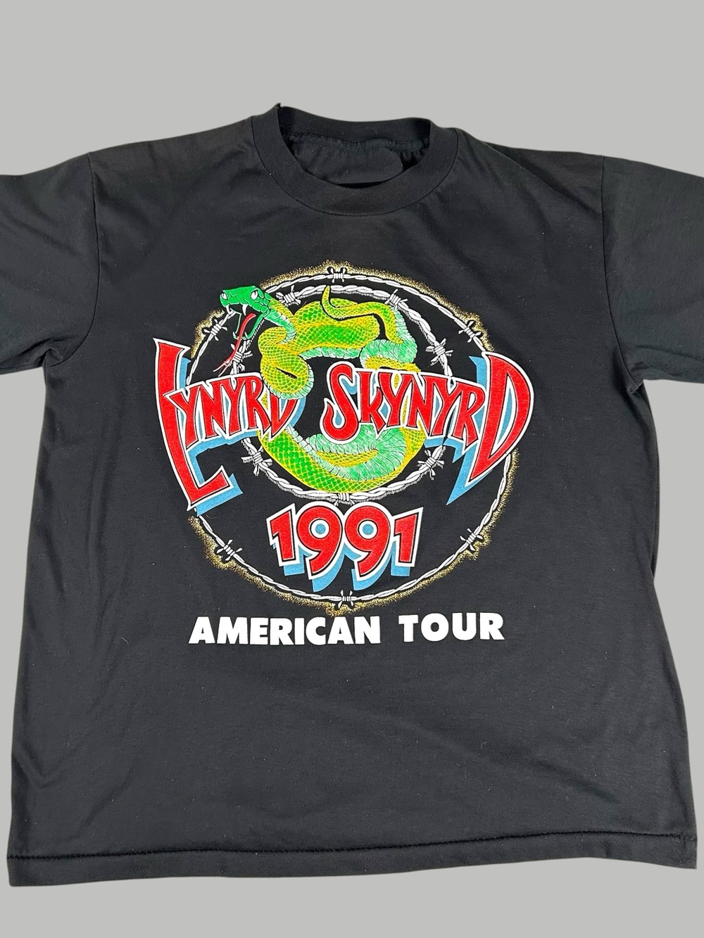 Lynyrd Skynyrd 1991 American Tour Single Stitch Black Graphic Tee Men’s L/XL